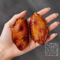 Modèle réaliste d'ailes de poulet grillées artificielles, simulation d'aliments factices pour restaurant, barbecue, présentation, accessoires de photographie