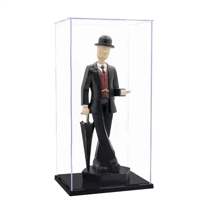 Clear Acrylic Figure Display Case Dustproof Protection Model Toys