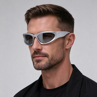 Lunettes de soleil enveloppantes tendance Y2K, logo personnalisé, lunettes de luxe, lunettes de sport, lunettes de soleil pour hommes et femmes, vente chaude