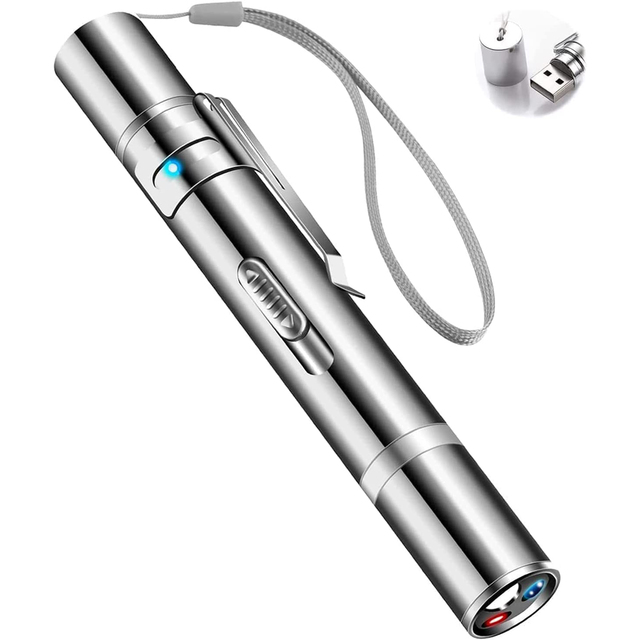 Red High Power RGB LED Laser Pointer Pen with USB Rechargeable Star Beam