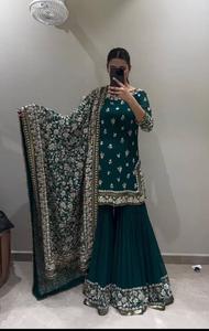 Printed and Dupatta Set with Heavy Embroidery Work Trendy Womens Traditional Wear at Effective Price - Product Image 3