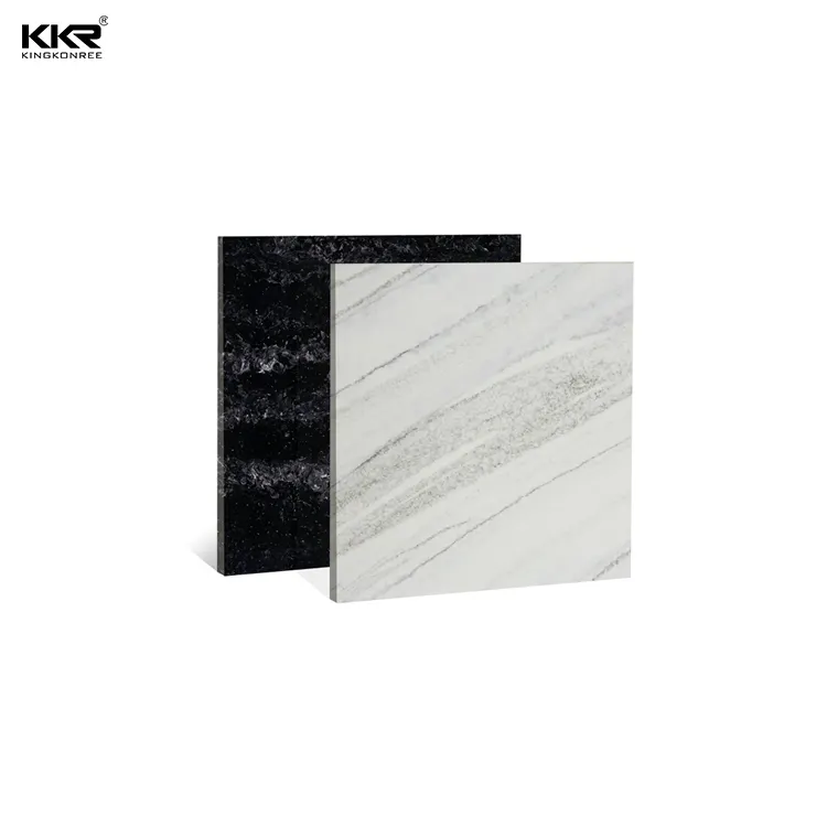 Lámina de mármol Artificial, superficie sólida de acrílico compuesto, material de resina de poliéster, losa de superficie sólida