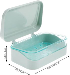 Creative Luxury Household Travel Soap Storage Box Double-Layer Plastic Soap <b>Rack</b> with Light Opening Wall <b>Shelves</b> Bathroom Toilet - Product Image 3