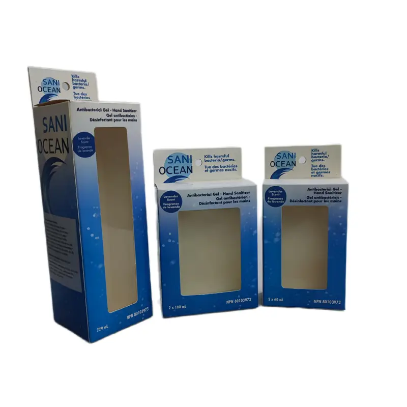 Custom Logo Folding PVC Window Carton Folded Cardboard Display Retail Paper Window Box