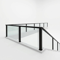 Modernes Verzinktes Stahl-Treppengeländer Rost-/Wasserbeständiges Schutzgeländer für Villa Balkon Terrasse Garten Park Wohnhaus
