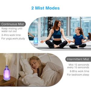Longlin Aroma Diffuser Humidifier 0.5L Ultrasonic Silent LED Light <b>Home</b> <b>Essential</b> Oil Diffuser - Product Image 2