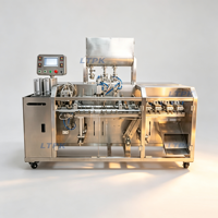 Machine d'emballage automatique à double station LT-SP130J pour sachets préformés, remplissage et scellage de liquides, pâtes et sauces, 40-50 sachets/minute