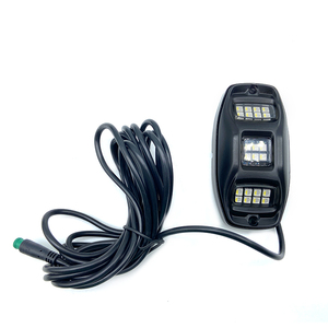 Autodragons RGBW 4 Pod LED Rock Light Ultra-Wide Angle 5050SMD Étanche Contrôle par Application Kit d'éclairage sous châssis tout-terrain Multicolore - Product Image 4
