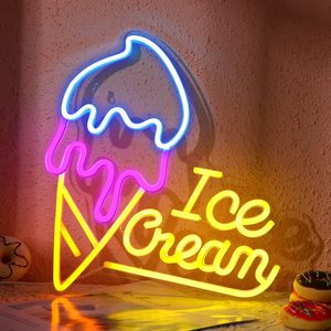 El letrero de neón de helado LED personalizado se aplica a las heladerías, cafeterías, negocios, luces de neón, logotipo para decoración de paredes - Product Image 1