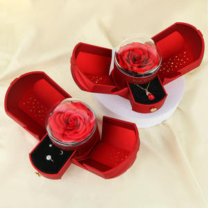 Mini Joyero para el Día de San Valentín con Flor de Jabón, Organizador Portátil para Anillos y Collares, Regalo para Novia - Product Image 2