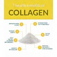 Poudre de collagène multi-sources OEM à marque privée, protéines hydrolysées avec acide hyaluronique, biotine et vitamine C