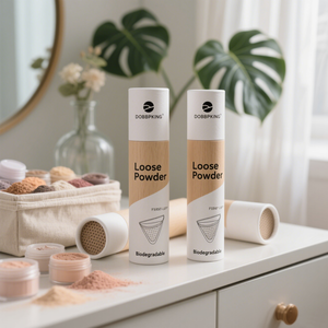 Tùy Chỉnh Phân Hủy Sinh Học Bột Talc Bao Bì Mỹ Phẩm Vòng Ống Các Tông <span class=keywords><strong>Container</strong></span> Với Shaker Sifter Nắp - Product Image 4