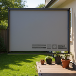 Auvent latéral rétractable NONTZERE gris 23,6x118,1 pouces, structure en acier, toile en polyester, abri extérieur, commande manuelle - Product Image 2