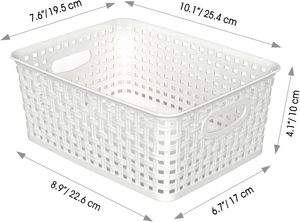 Contenedores de Almacenamiento Duraderos y Ecológicos de Plástico PP para Despensa, Organizadores de Escritorio con Asas, Cestas de Cocina de Fábrica - Product Image 2