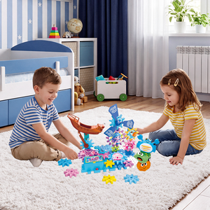 Ensemble de 55 blocs de construction électriques en forme de bateau pirate sirène, jouet de construction STEM, jouets de puzzle Montessori pour enfants - Product Image 1