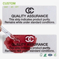 Bande d'étiquetage de sécurité personnalisée à changement de couleur, qui devient rouge lorsqu'elle est mouillée, pour le contrôle de la pureté des produits, impression de kits d'étiquettes en gros