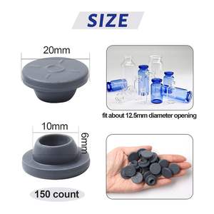 제약용 13mm 15mm 20mm 26mm 28mm 30mm 부틸 고무 마개 의료용 고무 - Product Image 3