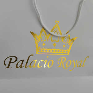 Bolsa de papel blanco personalizable de lujo 230-250 Gsm, embalaje grande con estampado de lámina de oro rosa y logotipo personalizado - Product Image 3