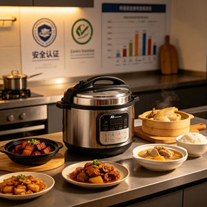 <span class=keywords><strong>Autocuiseur</strong></span> Électrique Anbolife 8L, 14 Menus de Cuisson, Pression Réglable Haute et <span class=keywords><strong>Basse</strong></span>, Affichage Numérique LED, Démarrage Retardé, Maintien au Chaud, OEM - Product Image 3