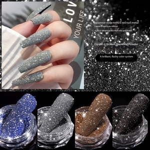6 Color Diamond Powder Reflective Nail Pigment Mixed Glass Micro Glitter Holographic <b>Sequin</b> Sparkle Nail <b>Art</b> Decoration Set - Product Image 1