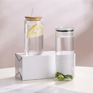 <strong>Wholesale</strong> <strong>Snow</strong> <strong>Globe</strong> Tumbler with Hole Insulated Double Wall Glass Can Pre Drilled 12 16 20oz Glass Cup with Bamboo Lids - Product Image 5