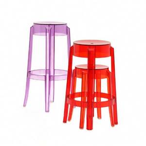 Bar Stool, Laboratory Round Stool, PC Reception bar <b>Chair</b>, Nordic Transparent <b>Acrylic</b> Designer Stool - Product Image 4
