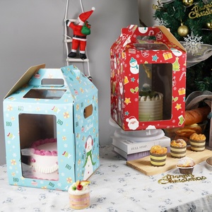 Sunshine Bakery Christmas <b>Clear</b> Luxury Fancy <b>Cake</b> <b>Box</b> Packing Gift <b>Cake</b> Boxes Packaging - Product Image 2