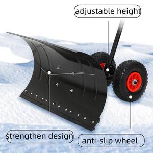 2 바퀴 눈 제거제 수동 정원 청소 카트 롤링 스노우 푸셔를위한 정원 하드웨어 도구 - Product Image 3