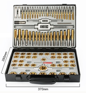 Outil de <span class=keywords><strong>filetage</strong></span> HSS PMS 86 pièces avec étui, jeu d'outils à main pour <span class=keywords><strong>taraudage</strong></span> <span class=keywords><strong>et</strong></span> <span class=keywords><strong>filetage</strong></span>, acier, <span class=keywords><strong>filetage</strong></span> de vis, <span class=keywords><strong>taraudage</strong></span> <span class=keywords><strong>et</strong></span> coupe - Product Image 1