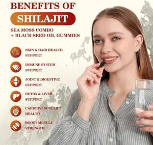 Gomitas Shilajit con <span class=keywords><strong>Ashwagandha</strong></span>, musgo del mar de Irlanda, aceite de semilla negra, ginseng, cúrcuma y miel para aumentar la energía y el apoyo inmunológico - Product Image 4