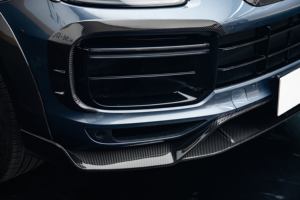 Para <span class=keywords><strong>Porsche</strong></span> <span class=keywords><strong>Cayenne</strong></span> 2018 2019 2020 <span class=keywords><strong>2021</strong></span> 2022 2023 9Y0.1 Marco de Rejilla Delantera MSY de Fibra de Carbono Seca Mejorado <span class=keywords><strong>Turbo</strong></span> o GTS/SD - Product Image 6