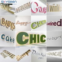 SKYSEEN Enseigne lumineuse personnalisée en forme de « Love You » doré, avec rétroéclairage LED chaleureux, idéale pour la décoration romantique de la maison ou comme cadeau