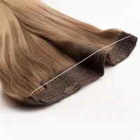 Vente en gros de cheveux européens pour Halo trame pour extensions mode blonde brune armure de cheveux humains