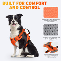 Nouveau Harnais pour Chien Happy Sport en PVC Réfléchissant et Métallique, Style Nid d'Abeille Oxford, avec Poignée, Réglable, Respirant, Durable, Anti-Traction et Sûr