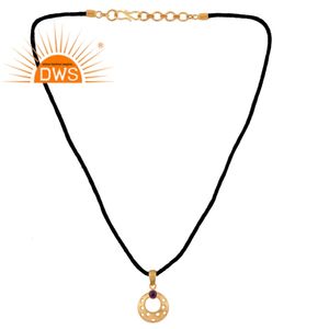 Conjunto de piedras preciosas de amatista, joyería colgante, venta al por mayor, colgante hueco de plata chapado en oro de 18 quilates, collar de cordón negro, Colección Vintage - Product Image 3