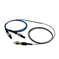 MM multi-mode 200um 220/220um 1x2 50/50 SMA905 perangkai inti besar FBT pemisah serat optik menyatu