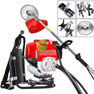Small Household Gasoline Lawn Mower <b>Brush</b> Cutter Four-stroke Side-mounted Backpack Gearbox Motor Multi-function Weeder - Product Image 4