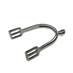 Éperon de cheval en acier inoxydable avec collier à roue, longueur 30 MM, poli à la main, vendu par paire SP6121 - Product Image 3
