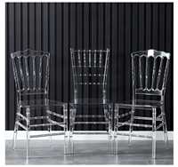 Chaises en acrylique transparent, chaises en résine cristalline, chaises en plastique Chiavari pour hôtels, restaurants et événements - Meubles à prix abordable