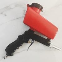 Pistolet de sablage haute vitesse Media Blaster, nouveau, corps en alliage d'aluminium, alimentation par gravité, mini pistolet de sablage à air portatif, ensemble complet