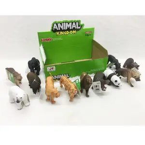 Animais Figuras Brinquedos, realista Jumbo Wild Zoo Animais Figurines Grande Plástico Africano Selva Animais Jogar conjunto