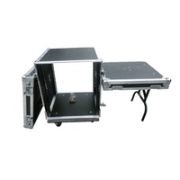 Flight Case de 12U para Mezclador y Amplificador Profesional, Rack para Sistema de Audio y Equipo de DJ con Mesa