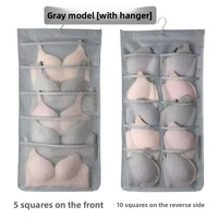 Sac de rangement suspendu en feutre non tissé pour sous-vêtements, double face, pour soutien-gorge et chaussettes, organisateur de garde-robe mural pliable