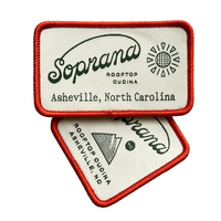 Patch tissé de logo de mode personnalisé de haute qualité Patches appliques tissés à bande double face Velcro pour vêtements