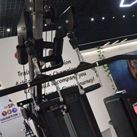 Appareil de fitness double fonction pour poulies dorsales et rame assise, avec sélection de charge par pignon, usage commercial pour salle de sport