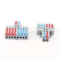 Bloque de terminales divisor de cable universal compacto 2 6 Mini rápido conector de Cable de cableado compacto 3P para lámpara LED Push-in