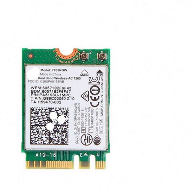 Laptop Wlan for 7265NGW Dual Band Wireless-AC 7265 867Mbps 802.11ac 2 X 2 WiFi + Ble BT 4.0 NGFF M.2 Mini Card