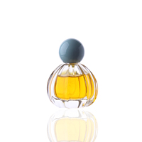 Flacon de parfum de luxe en verre en forme de citrouille 50 ml, bouchon rond bleu personnalisé, flacon de parfum vide pour emballage de parfum