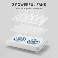 Équipement de salon professionnel, aspirateur à poussière pour ongles portable solide à double moteur sans balais, faible bruit, aspiration turbo