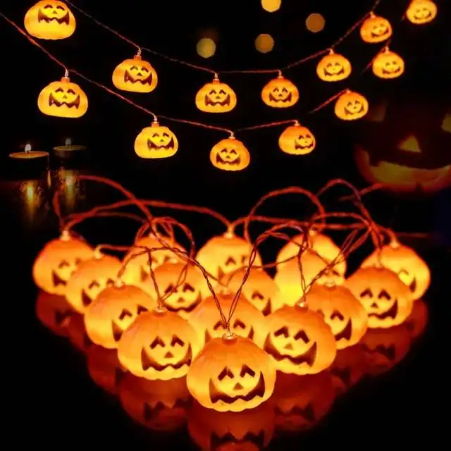 Lampu Halloween LED pencahayaan liburan harga murah kualitas tinggi lampu bola mata menakutkan bertenaga baterai tali